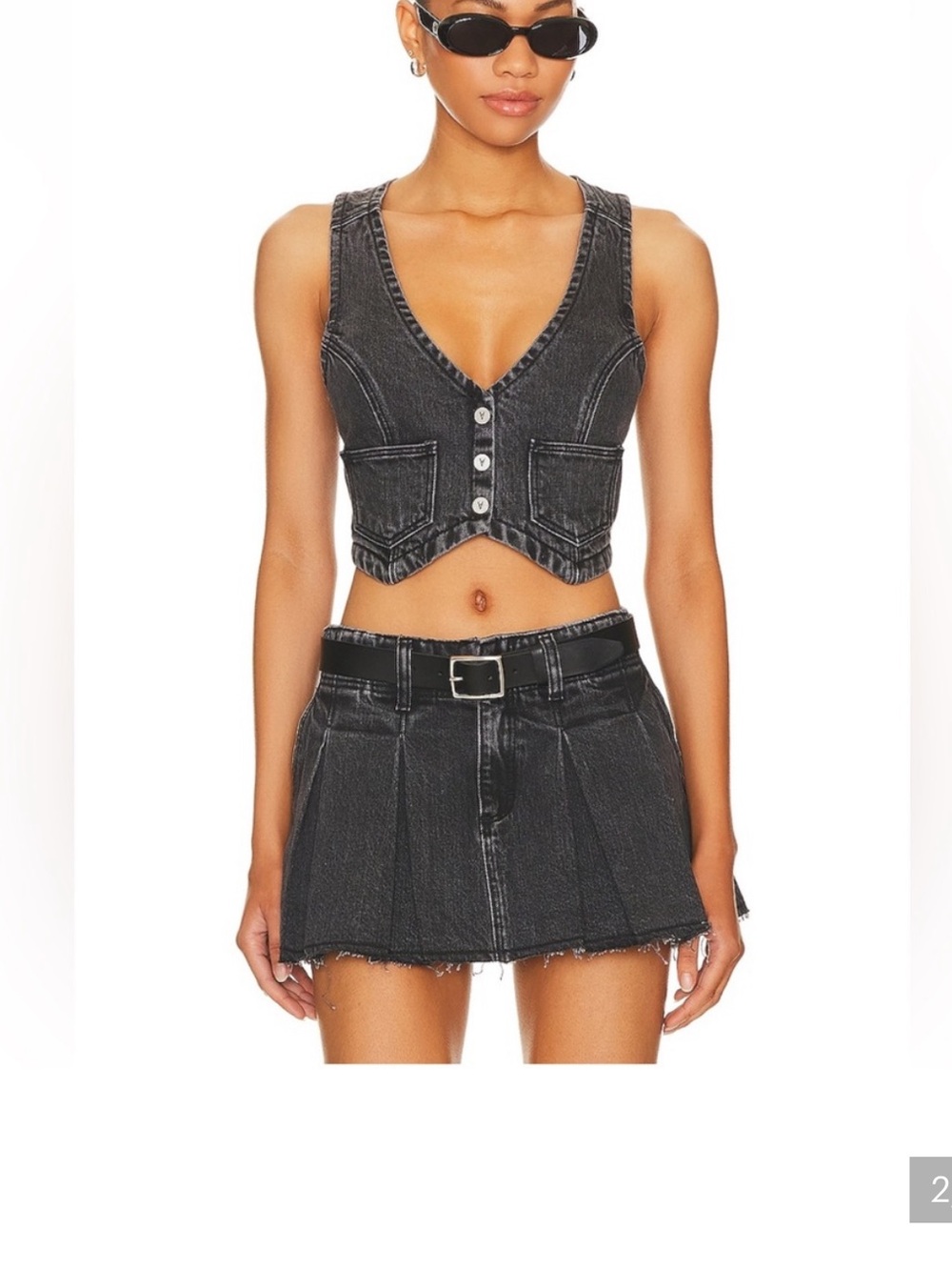 Abrand denim skirt set